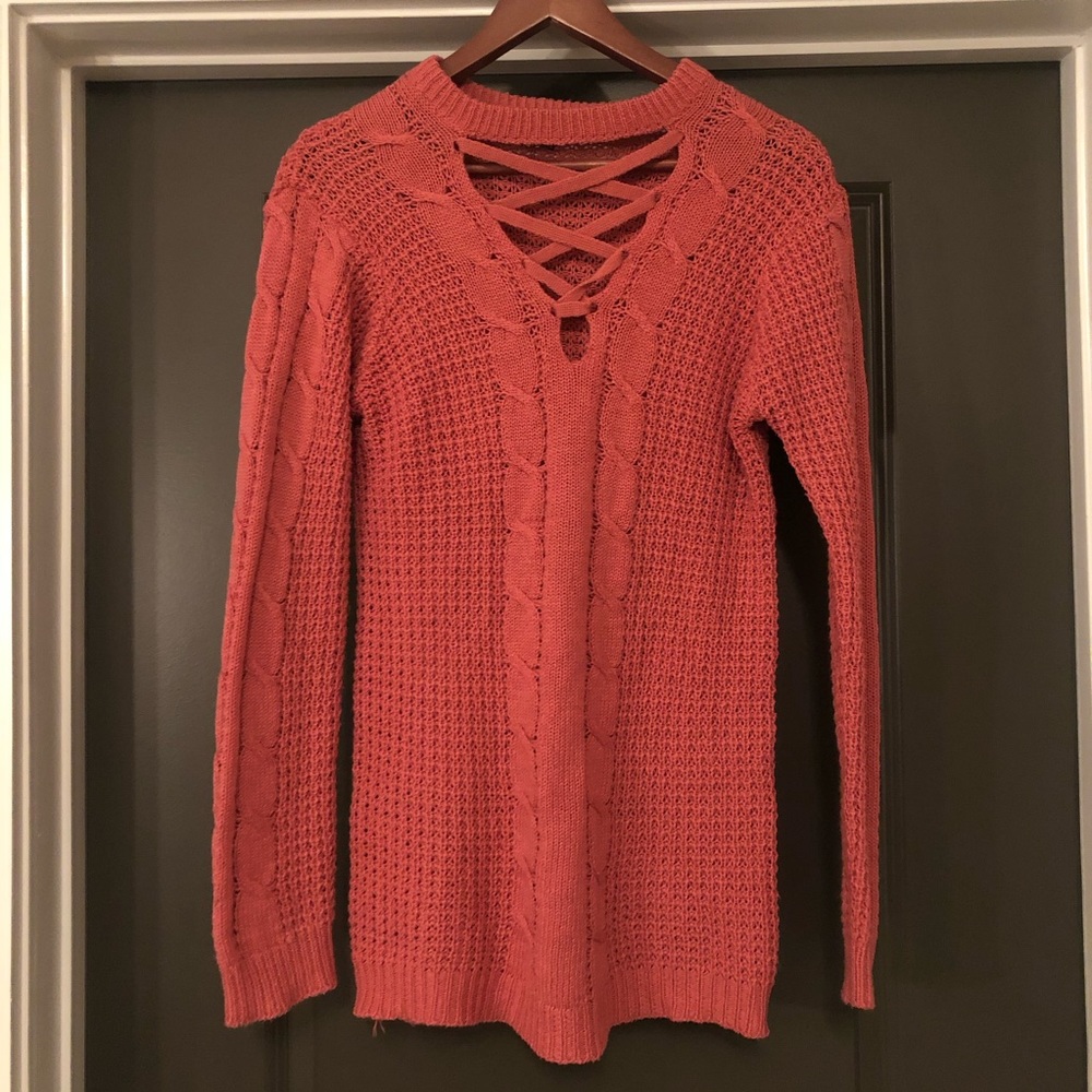 🌺 Audrey Lane Womens Sweater Size L Blush
